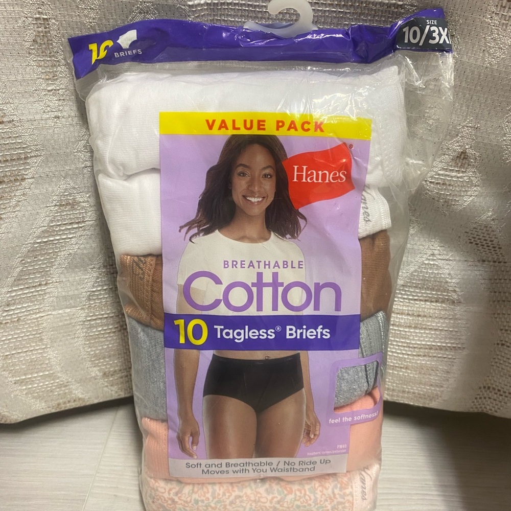 Hanes Breathable Cotton Tagless Briefs - Value Pack